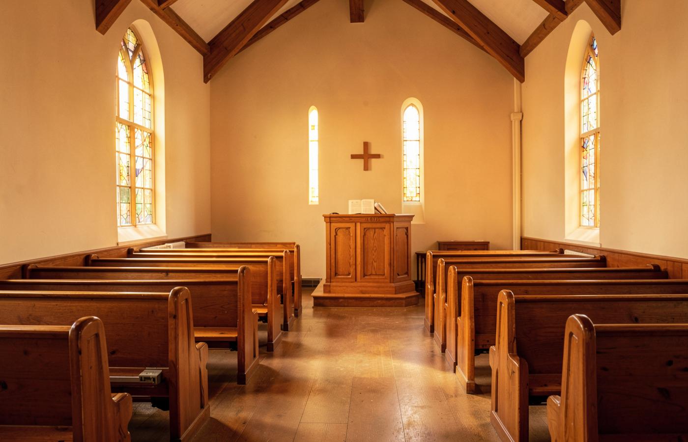 Inside the sanctuary at Parkway Baptist Church